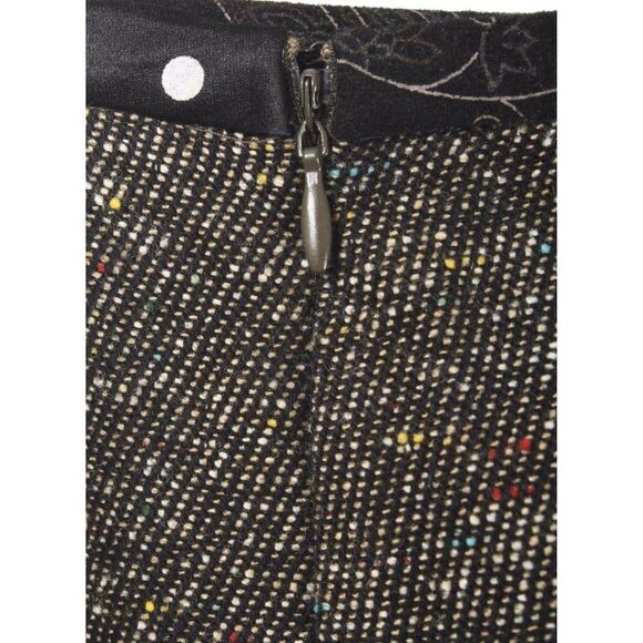 INSIGHT Black & Multicolor Tweed Trumpet Hem Midi Skirt Women's Size 4 - Picture 3 of 4